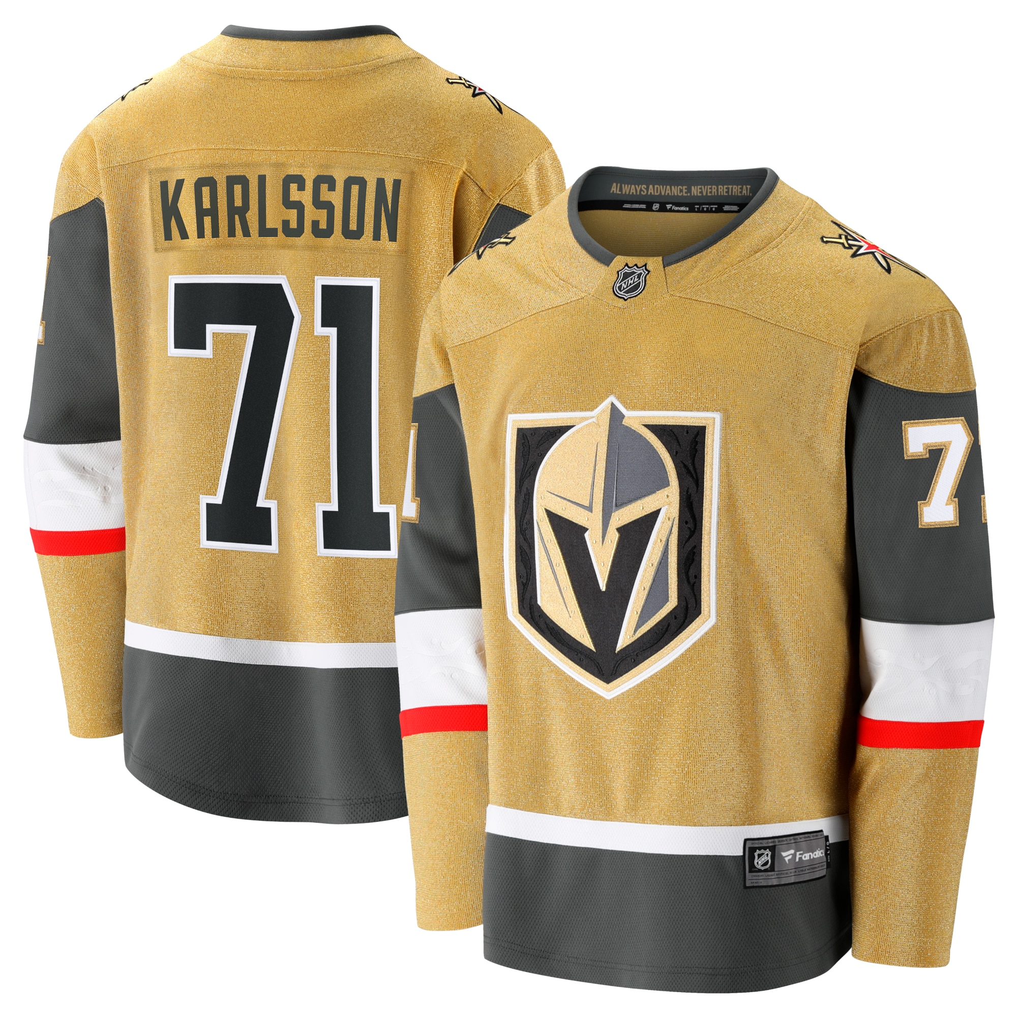 Vegas Golden Knights William Karlsson Gold Home Breakaway NHL Jersey Men's