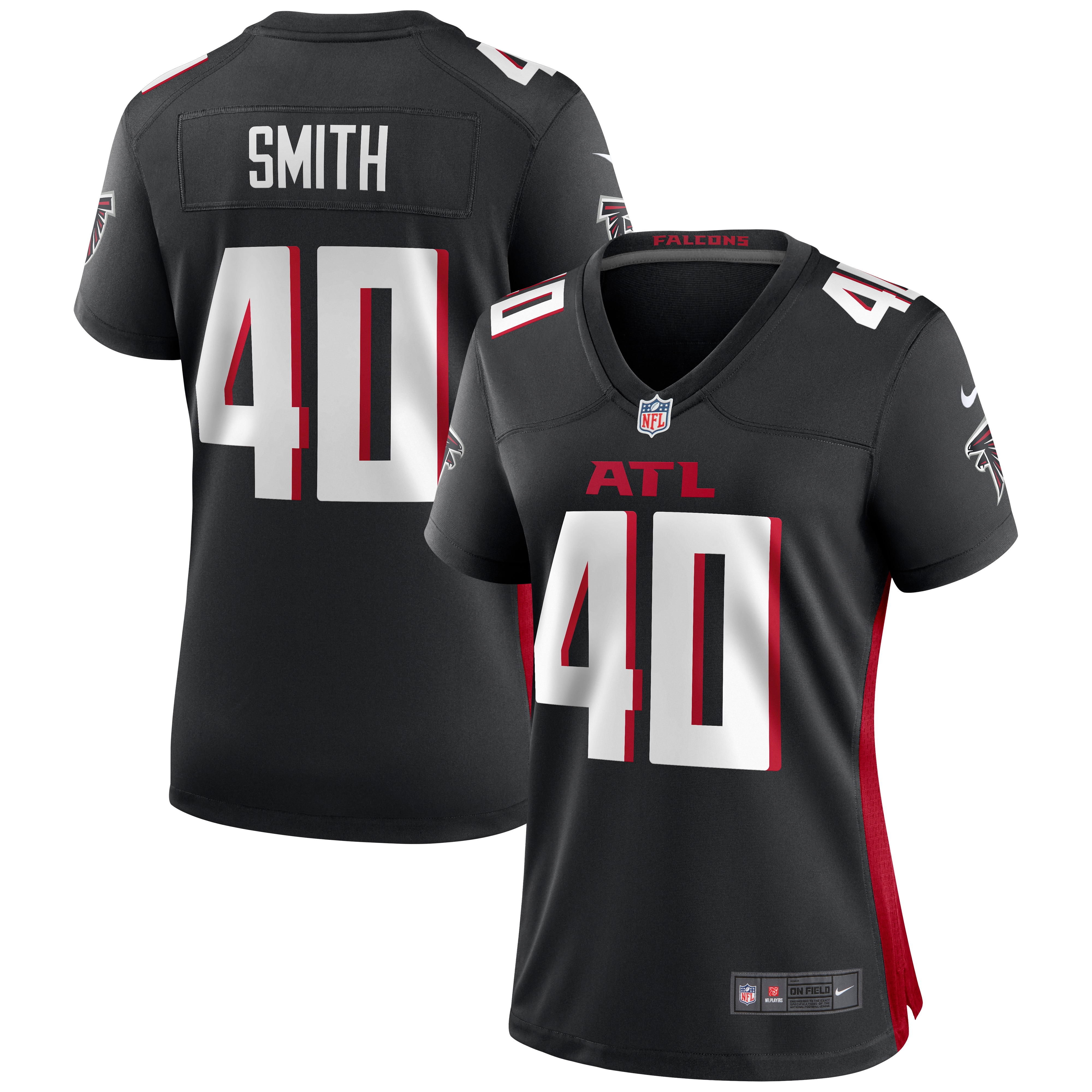 Atlanta Falcons Keith Smith Black Game NFL Jersey Women's