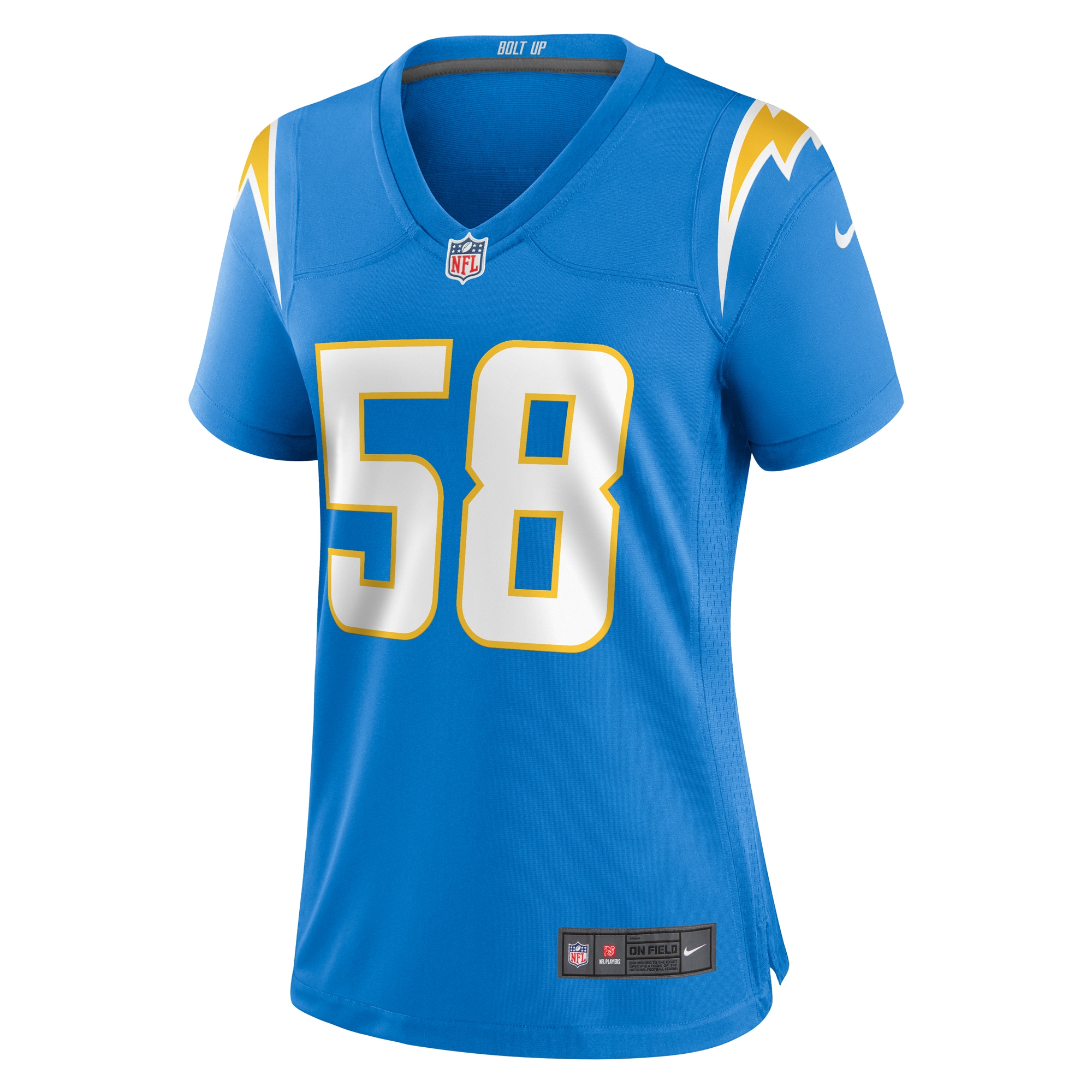 Los Angeles Chargers Tae Crowder Powder Blue Team Game NFL Jersey Women's