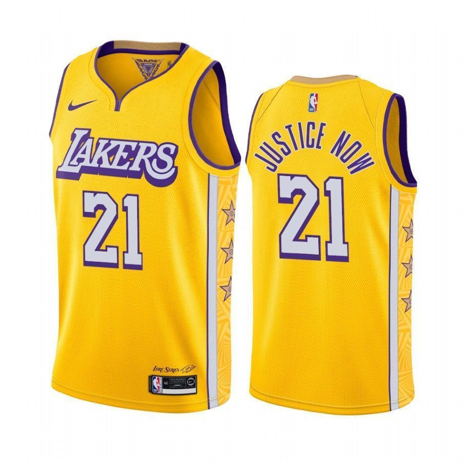 J.r. Smith Justice Now Los Angeles Lakers City NBA Jersey Men's