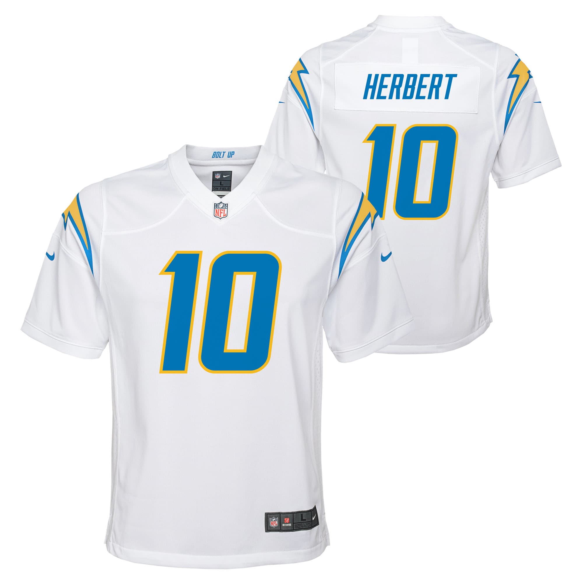Los Angeles Chargers Justin Herbert White Game NFL Jersey Youth