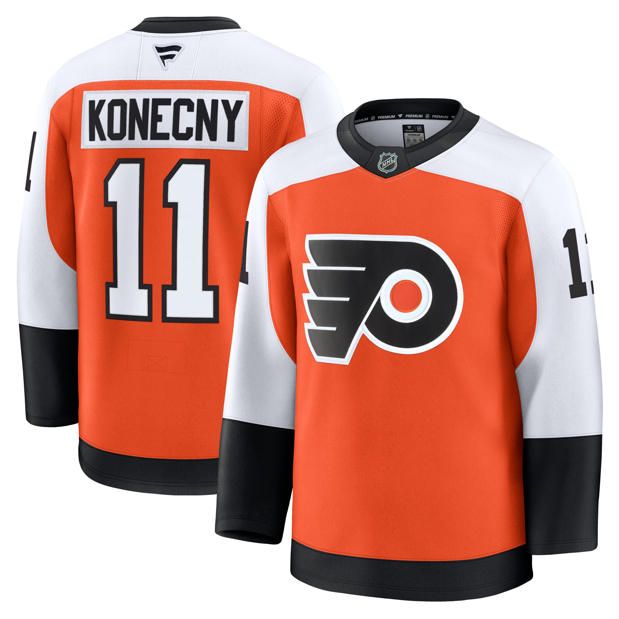 Philadelphia Flyers Travis Konecny Burnt Orange Home Premium NHL Jersey Men's