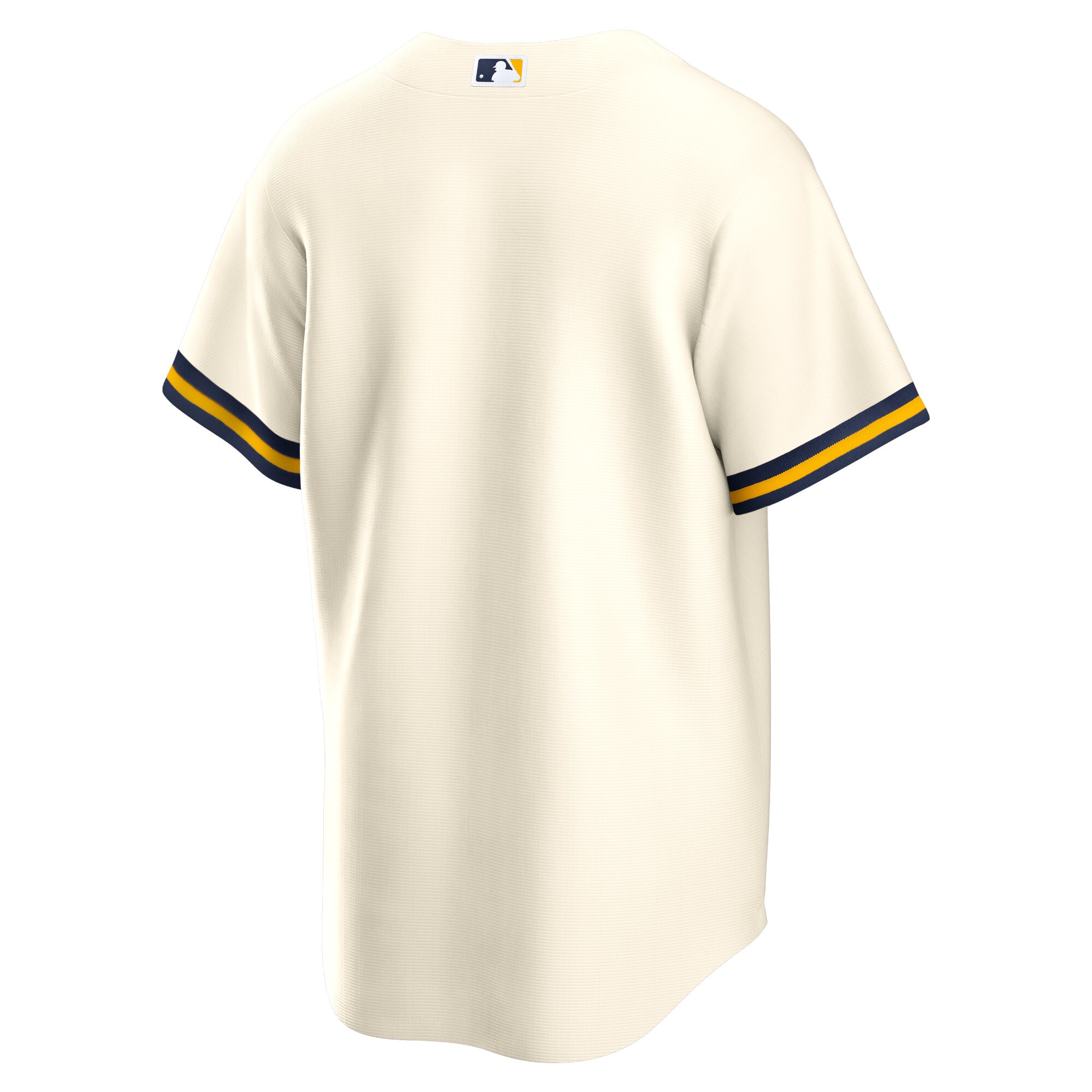 Milwaukee Brewers Cream Home Blank MLB Jersey Men's