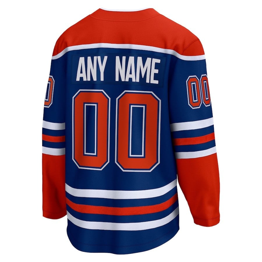Edmonton Oilers 2024 Stanley Cup Final Home Breakaway Custom Name Royal NHL Jersey Men's