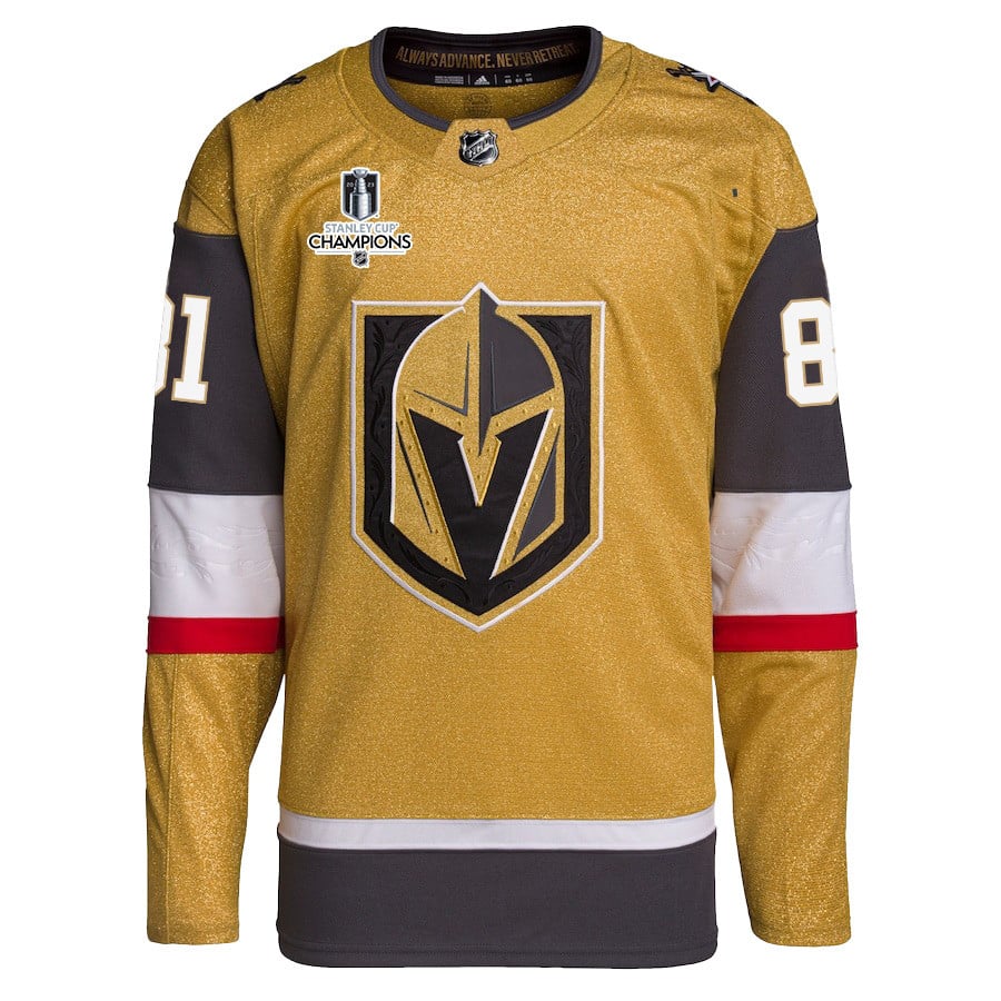 Jonathan Marchessault 81 Vegas Golden Knights Stanley Cup 2023 Champions Patch Home Breakaway Gold NHL Jersey Men's