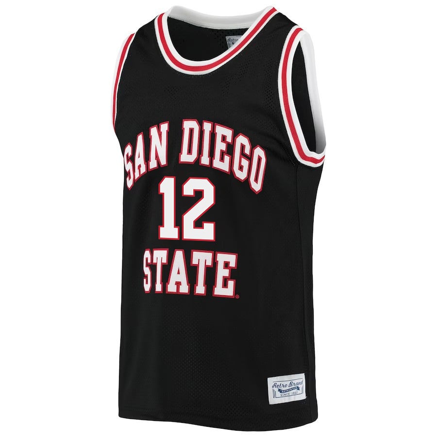 Darrion Trammell 12 San Diego State Aztecs 2023- Black NCAA Jersey Men's