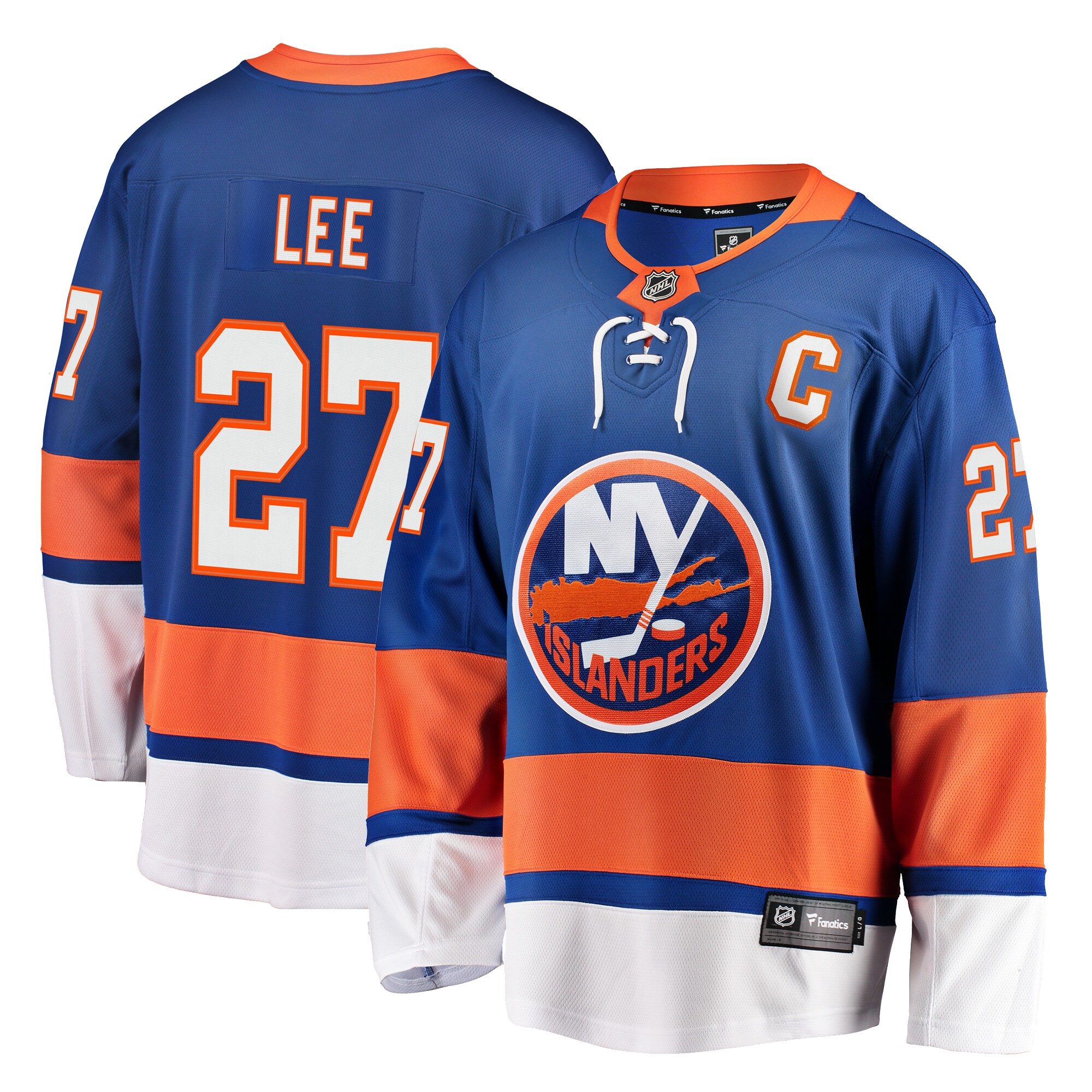 New York Islanders Anders Lee Royal Home Premier Breakaway Player NHL Jersey Men's