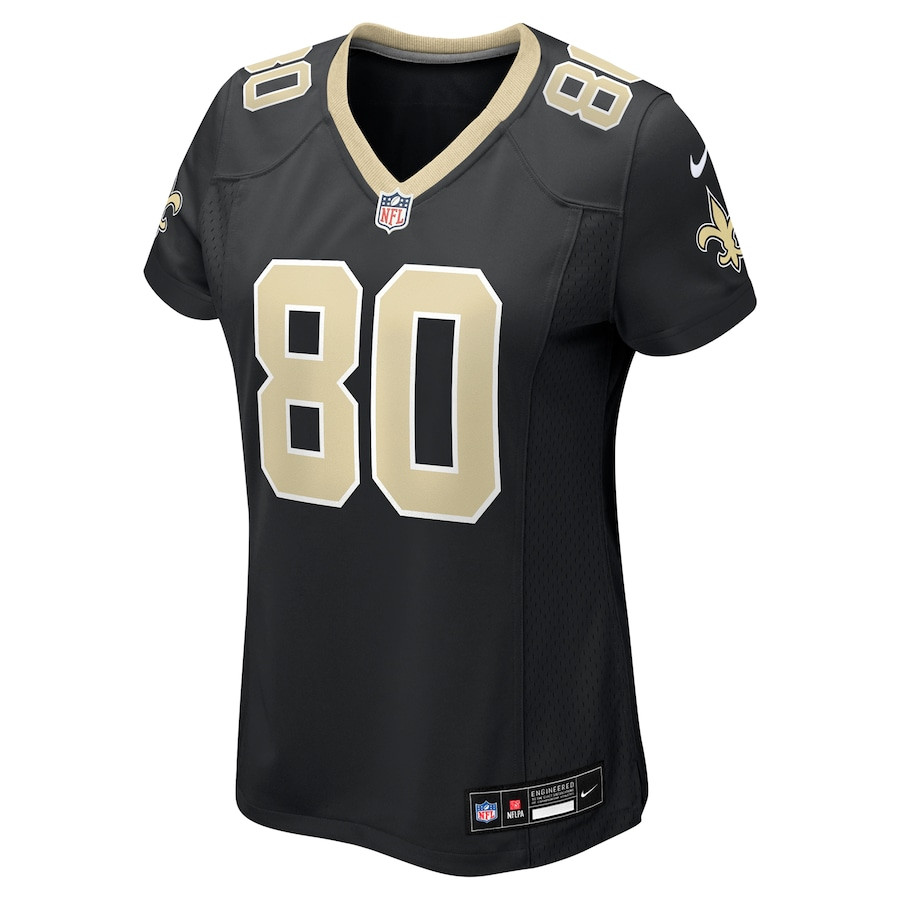 Jermaine Jackson 80 New Orleans Saints Game Black NFL Jersey Women's