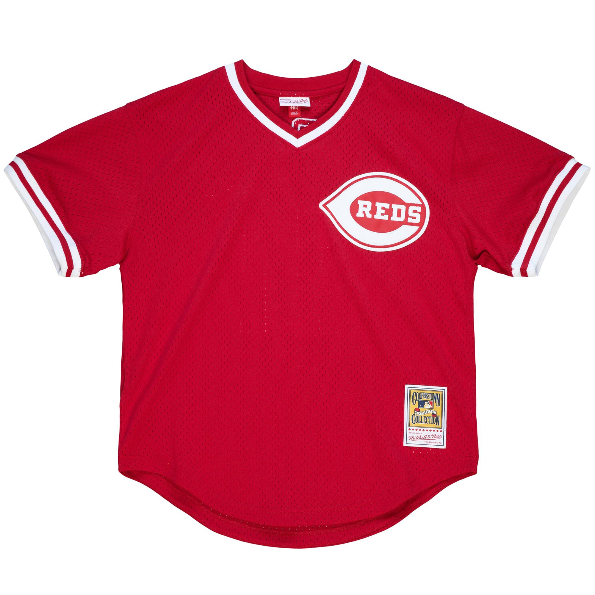 Cincinnati Reds Barry Larkin Mitchell Ness Red Cooperstown Collection Mesh Batting Practice MLB Jersey Youth