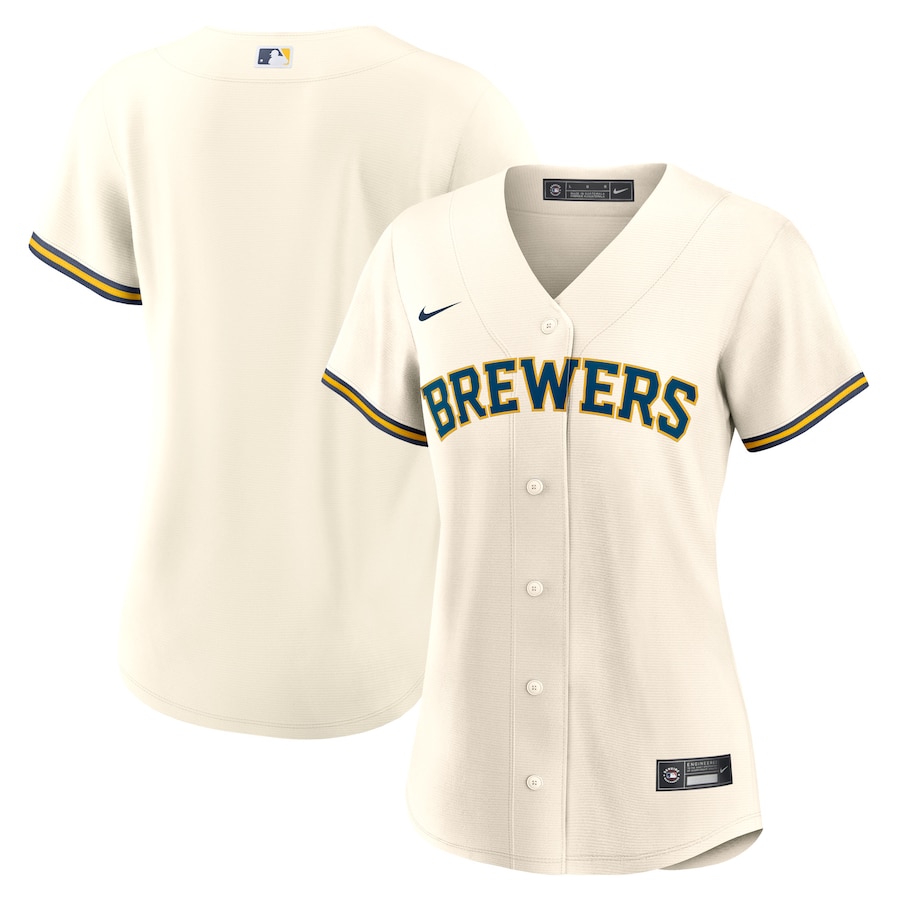 Milwaukee Brewers Women's Home Team Jersey Cream