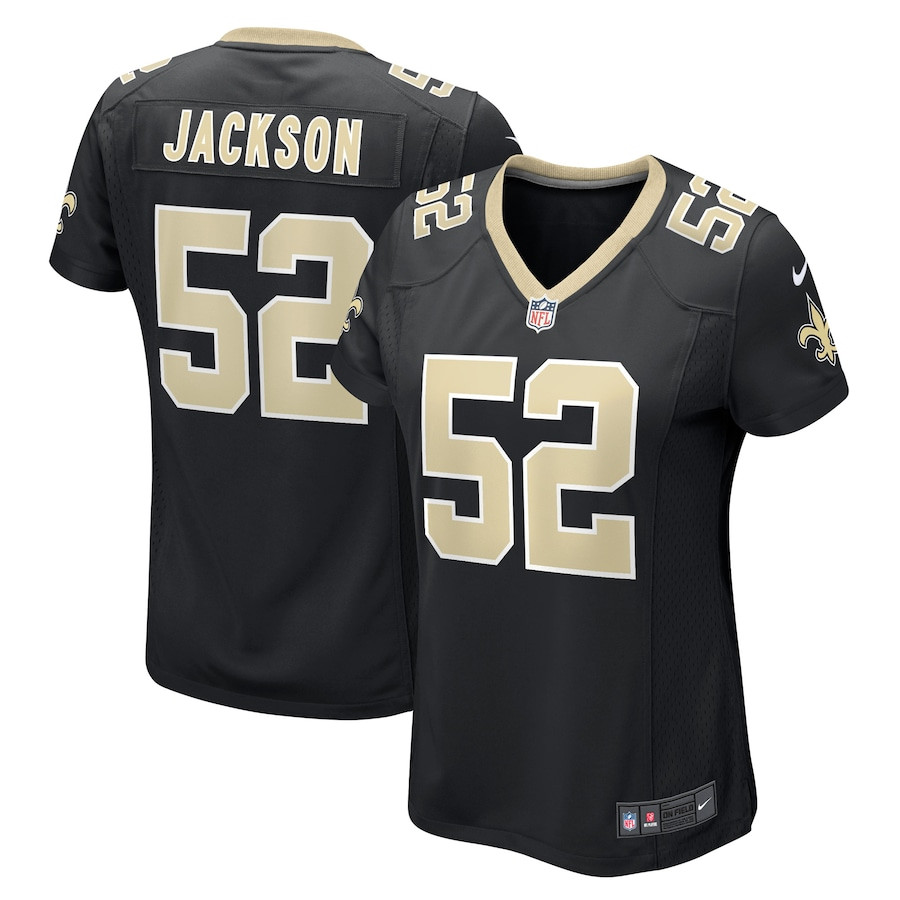 D'Marco Jackson 52 New Orleans Saints Game Black NFL Jersey Women's
