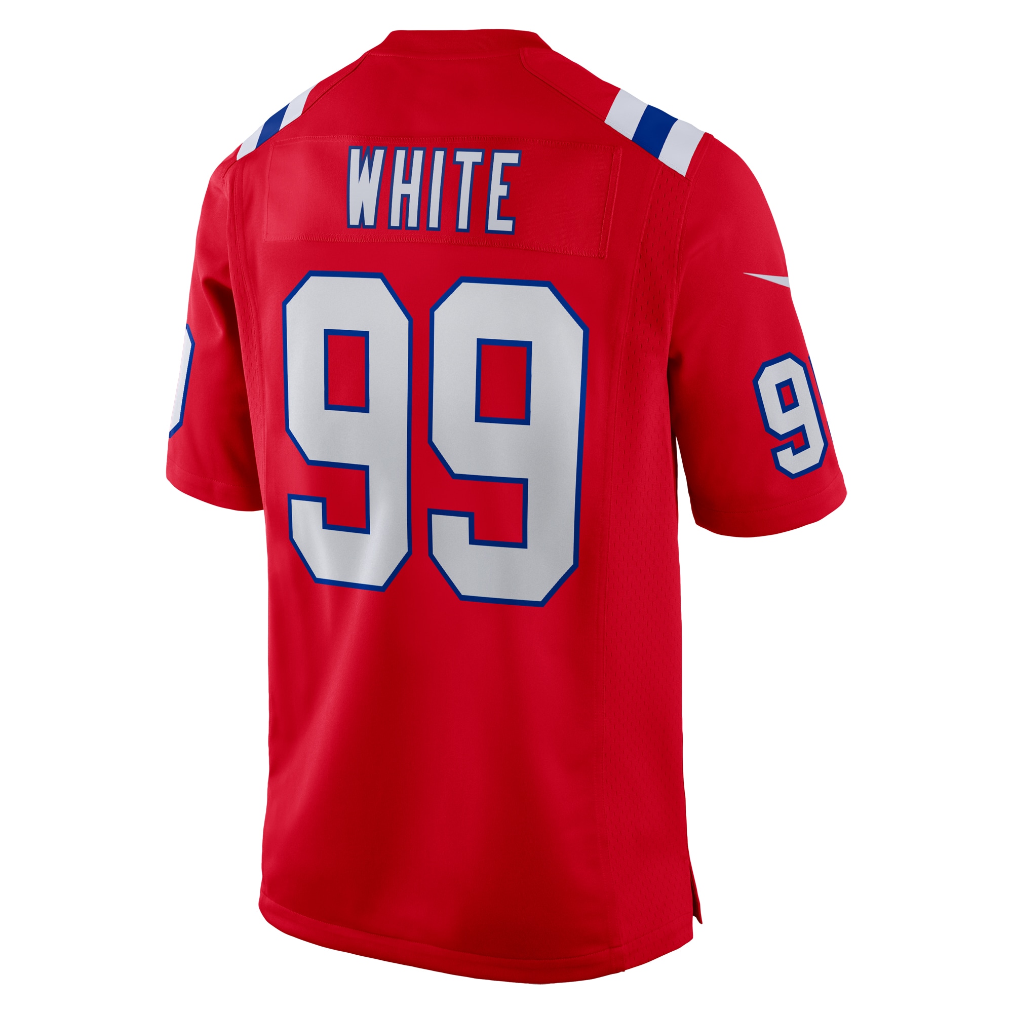 New England Patriots Keion White Red Alternate Team Game NFL Jersey Men's
