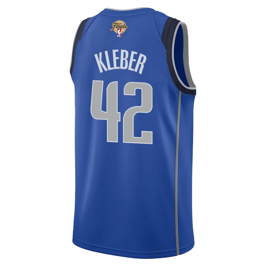 Maxi Kleber 42 Dallas Mavericks 2024 FINALS PATCH Swingman Icon Edition Blue NBA Jersey Men's