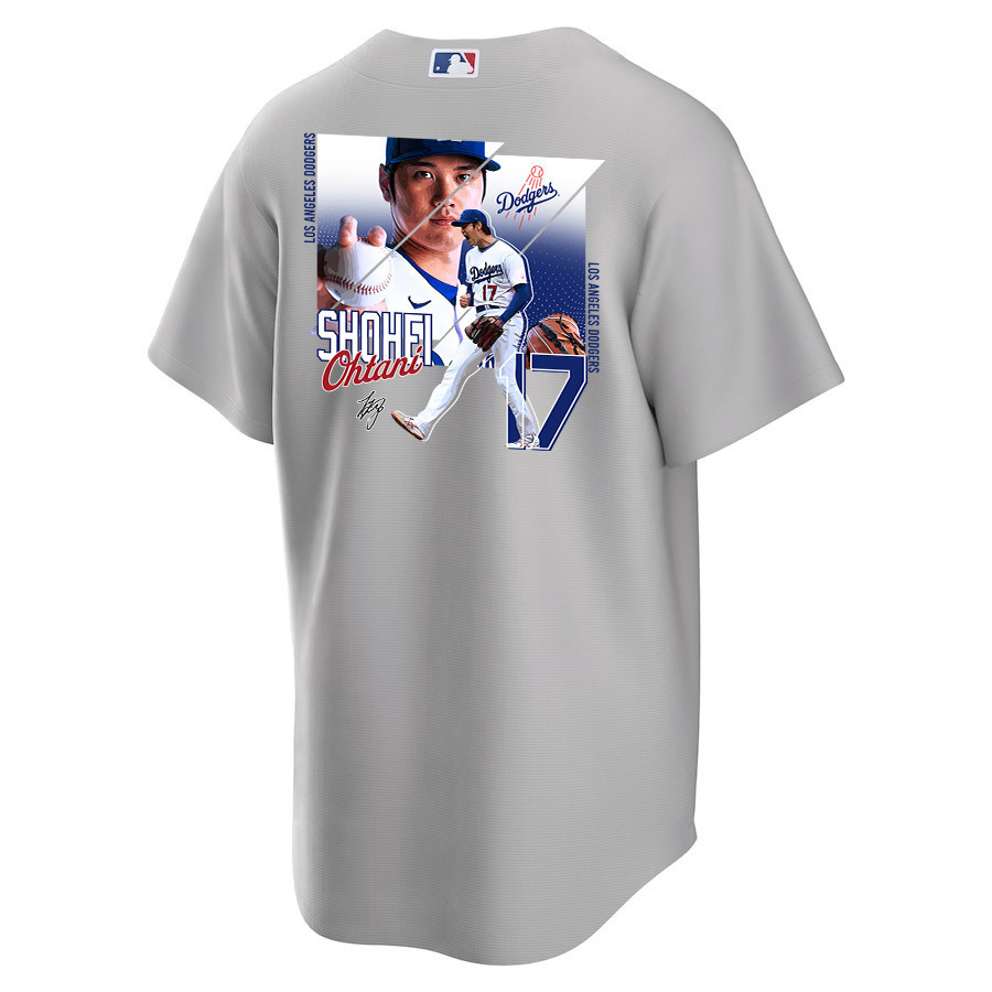 Shohei Ohtani 17 Los Angeles Dodgers Signed Greatest Sho On Earth 2023 Road Gray MLB Jersey Men's