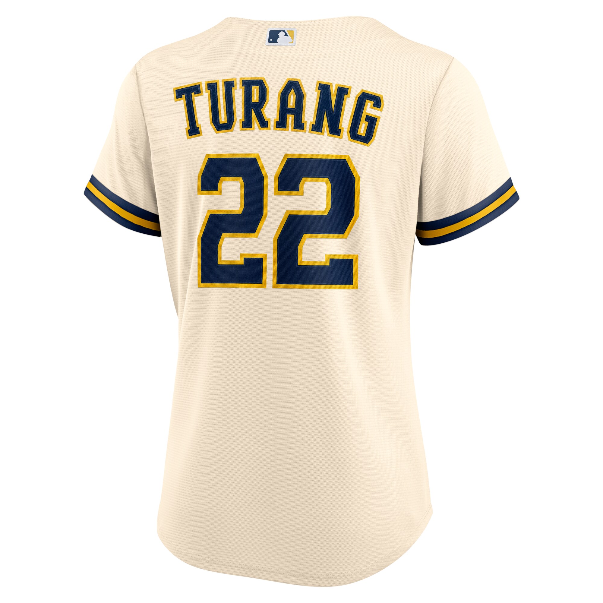 Milwaukee Brewers Brice Turang White Home MLB Jersey Women's
