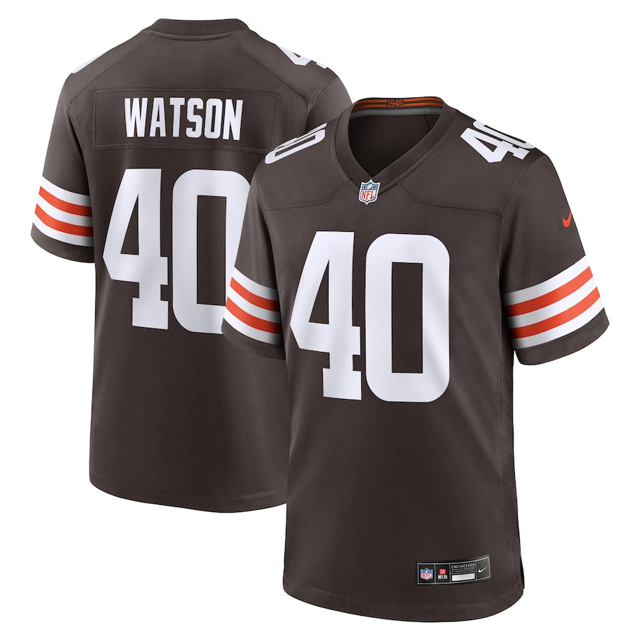 Nathaniel Watson 40 Cleveland Browns Team Game Brown NFL Jersey Men's