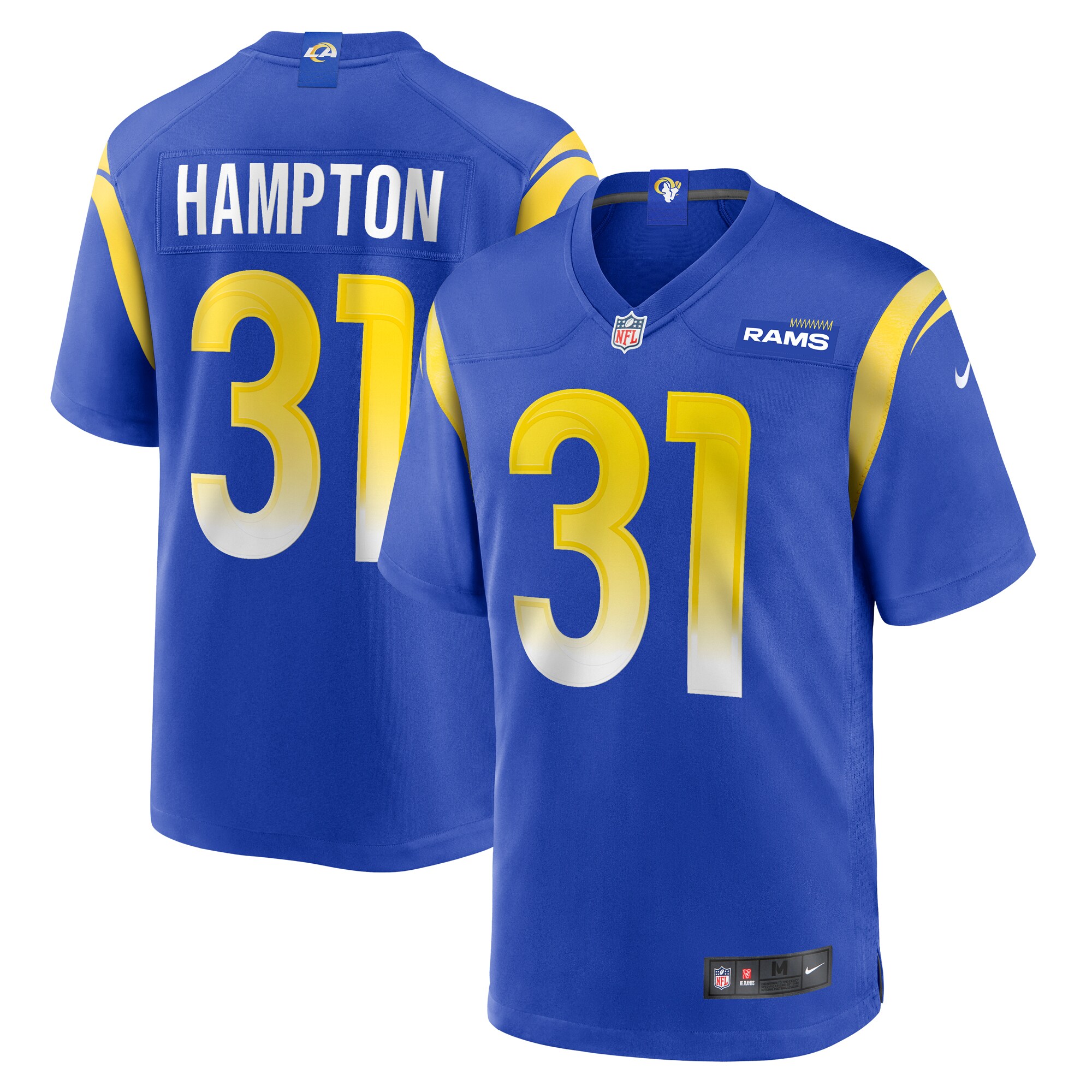Los Angeles Rams Nick Hampton Royal Home Game NFL Jersey Men's
