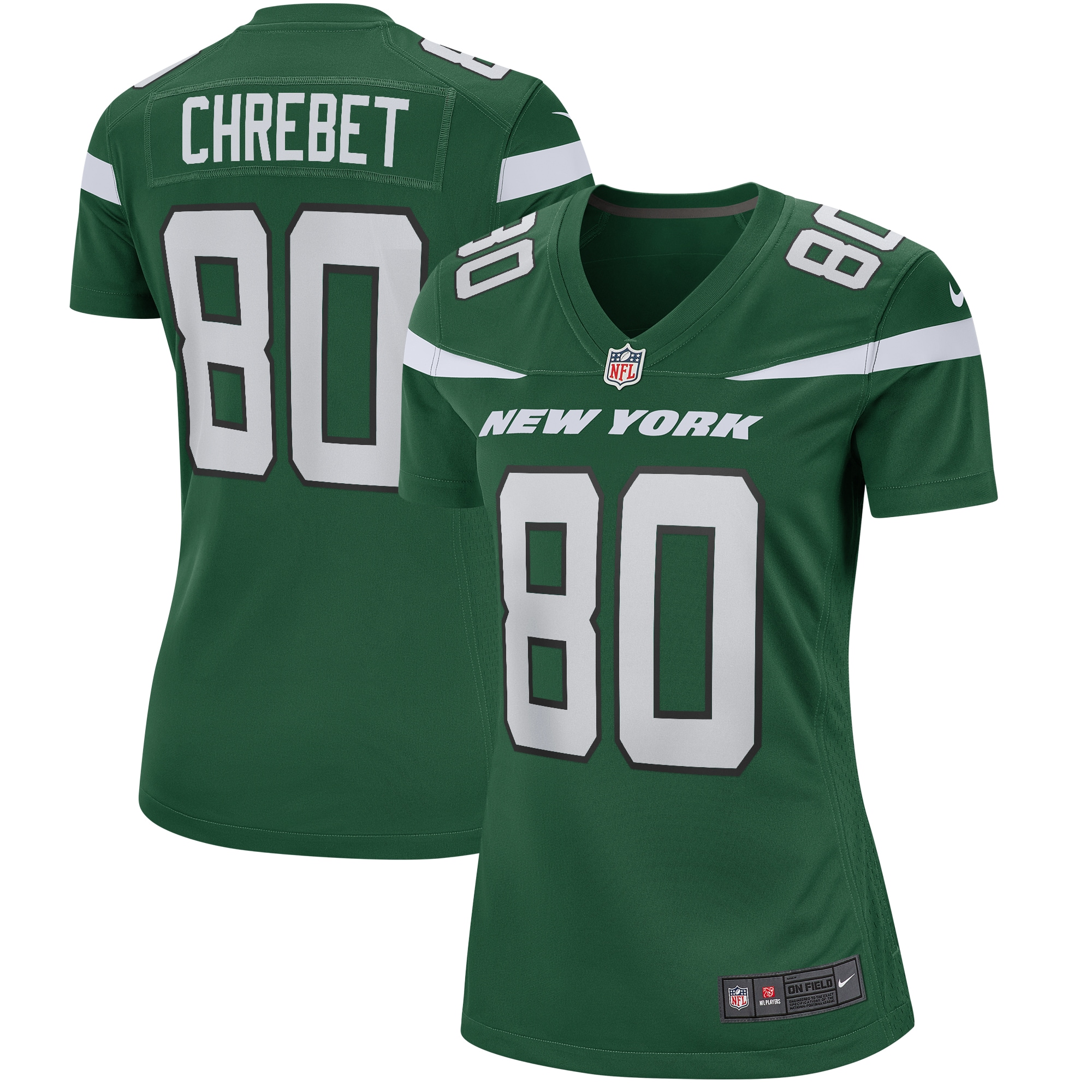 New York Jets Wayne Chrebet Gotham Green Game Retired Player NFL Jersey Women's