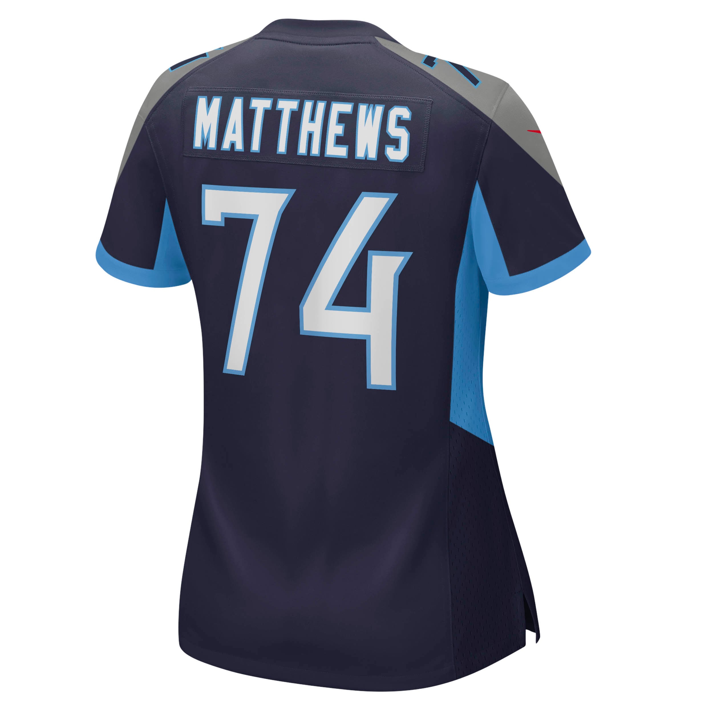 Tennessee Titans Bruce Matthews Navy Retired Player NFL Jersey Women's