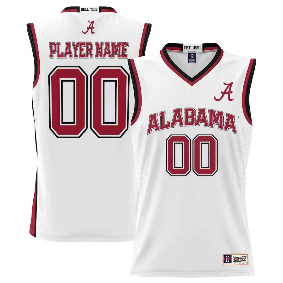 Alabama Crimson Tide NIL Custom White NCAA Jersey Men's