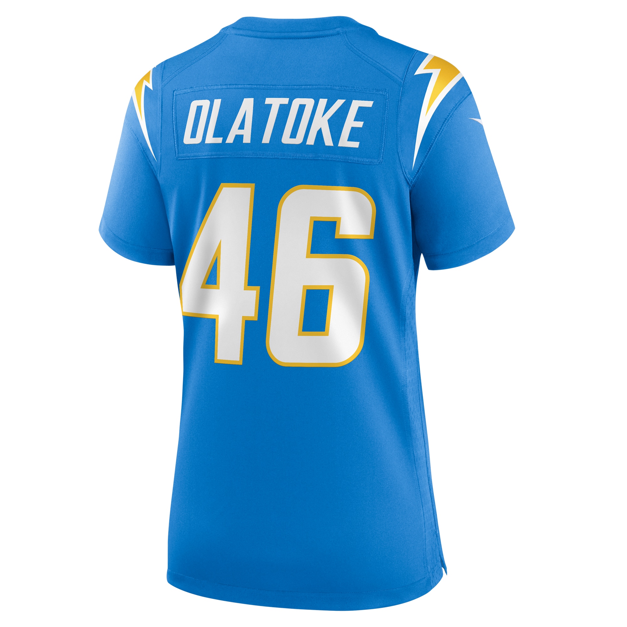 Los Angeles Chargers Praise Olatoke Powder Blue Team Game NFL Jersey Women's