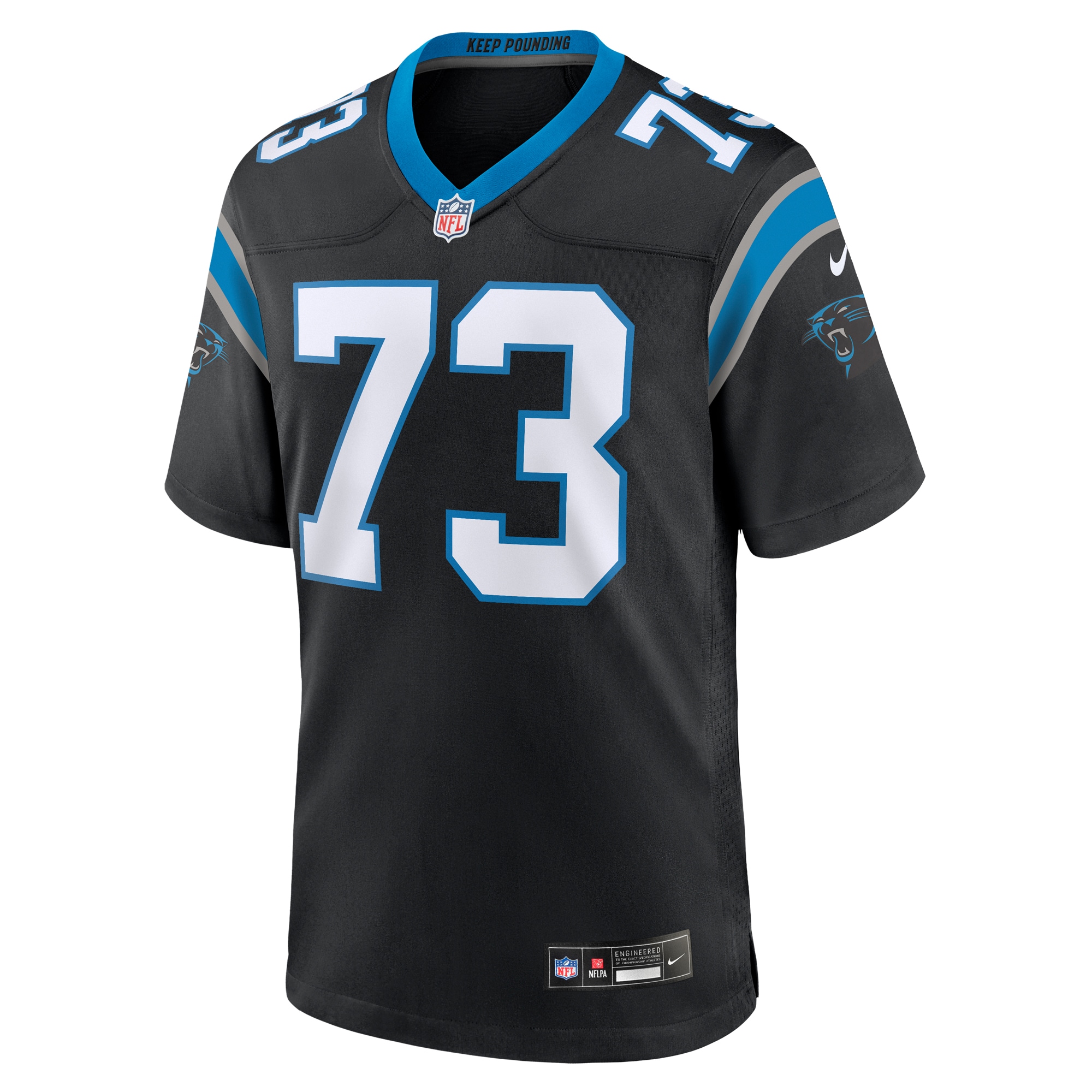 Carolina Panthers Rashard Lawrence Black Game NFL Jersey Men's
