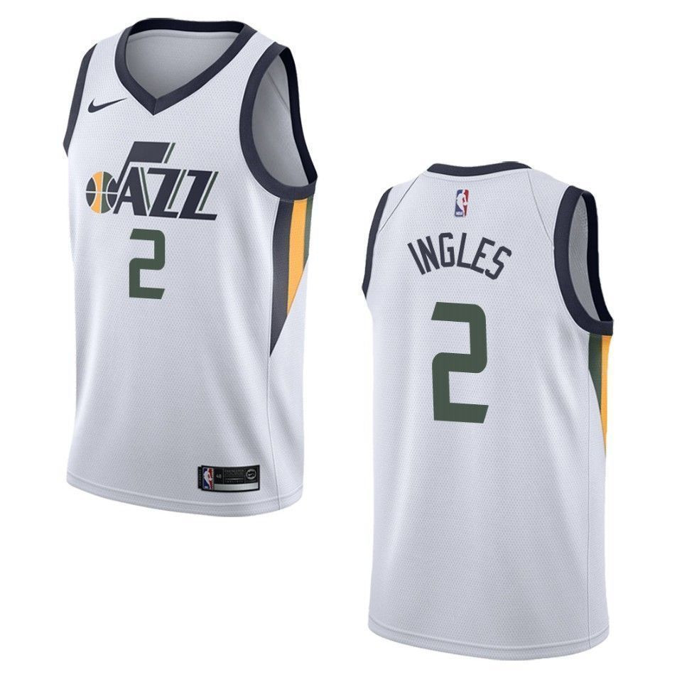 Utah Jazz 2 Joe Ingles Association Swingman White NBA Jersey Men's