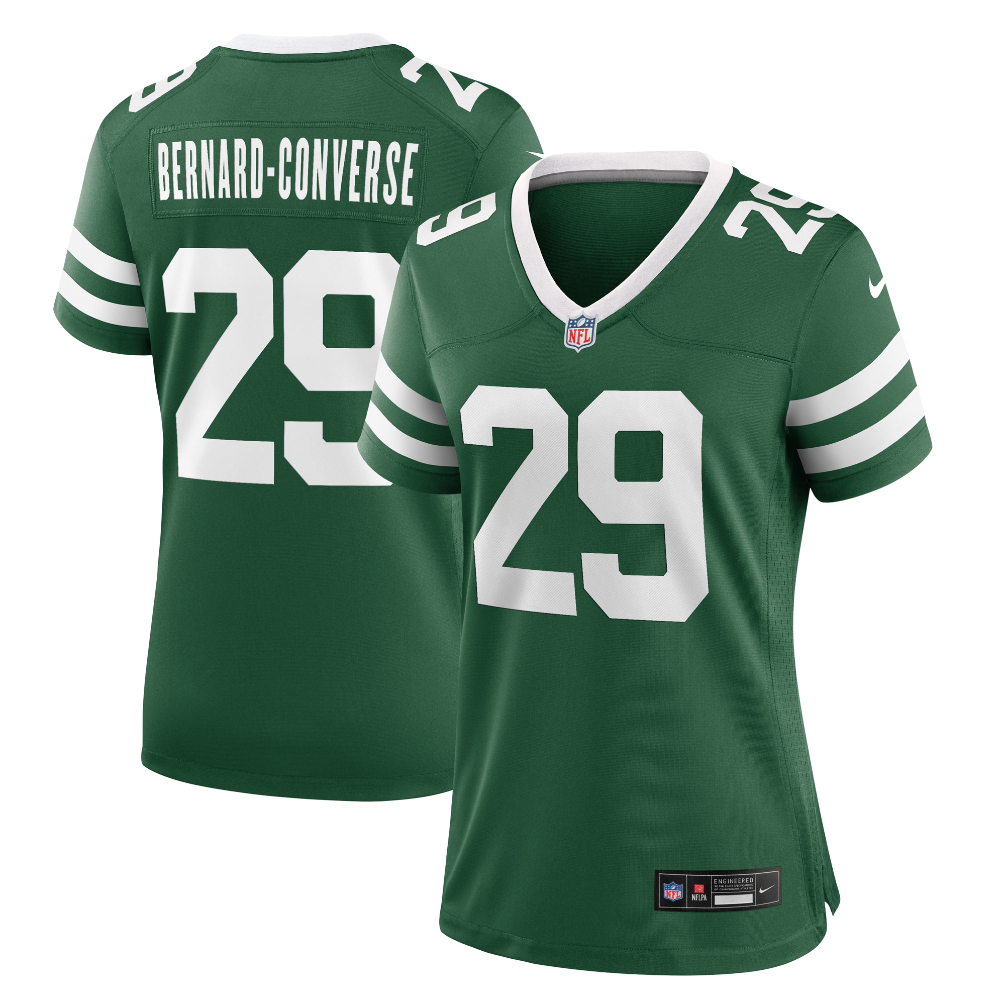 New York Jets Jarrick Bernard Converse Legacy Green Team Game NFL Jersey Women's