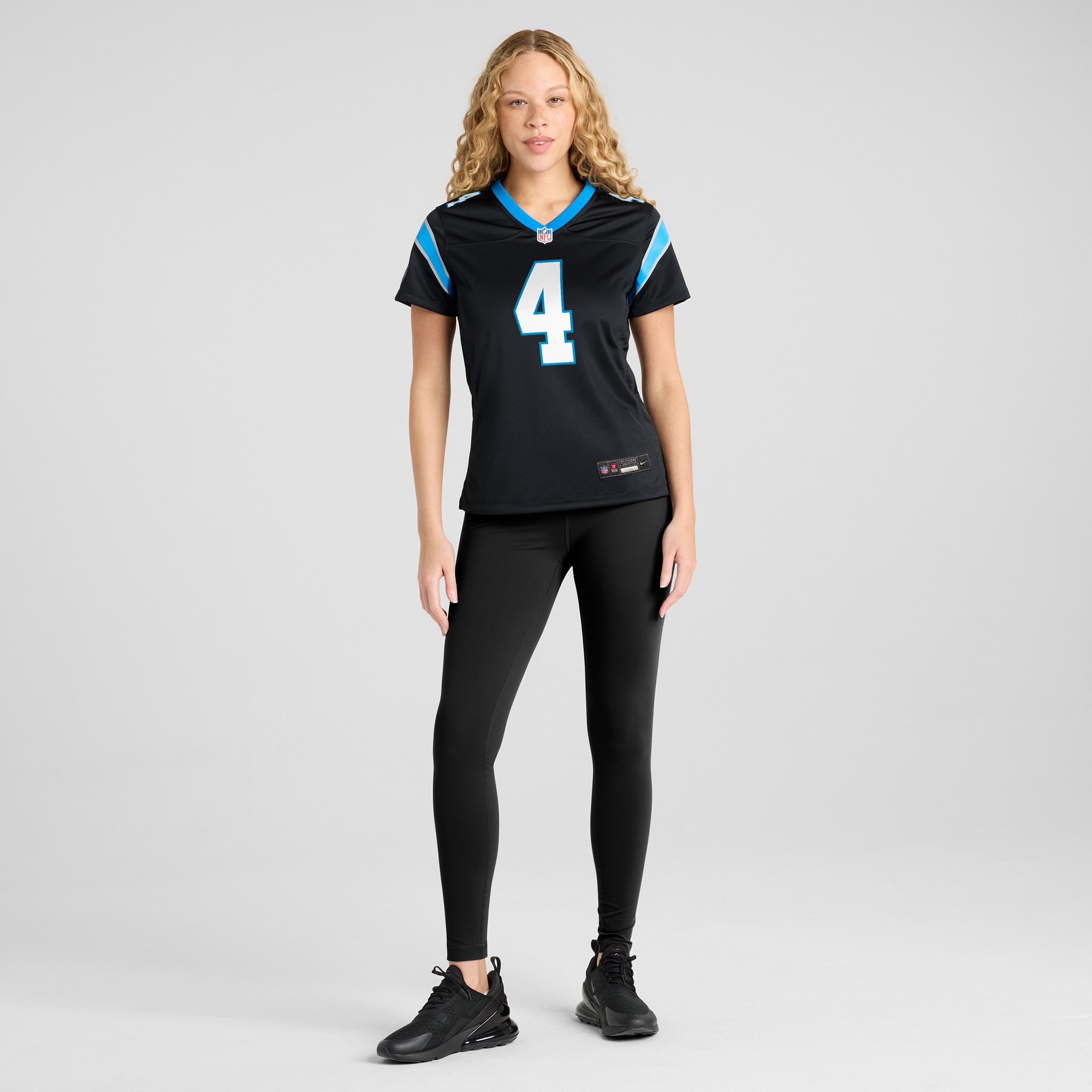 Carolina Panthers Eddy Pineiro Black Team Game NFL Jersey Women's