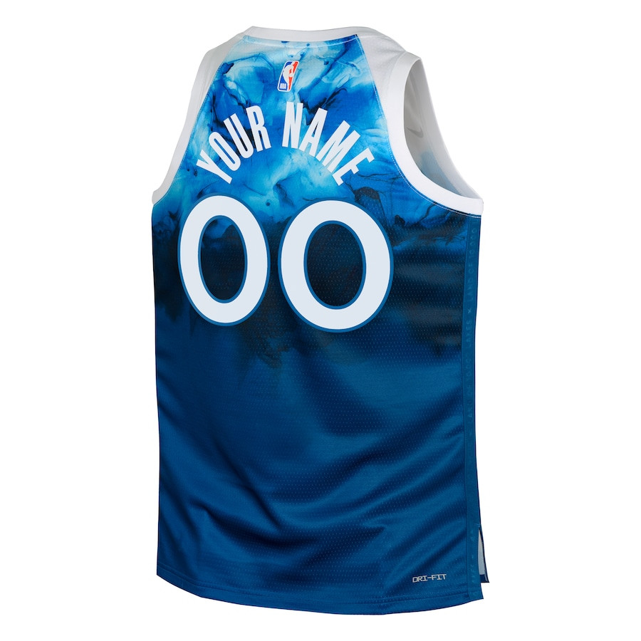 Minnesota Timberwolves 2023/24 City Edition Swingman Custom Blue NBA Jersey Youth