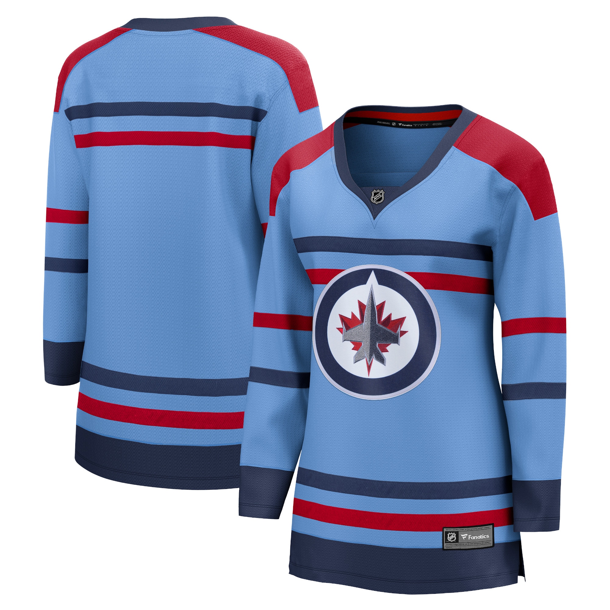 Winnipeg Jets Light Blue Anniversary Premier Breakaway NHL Jersey Women's