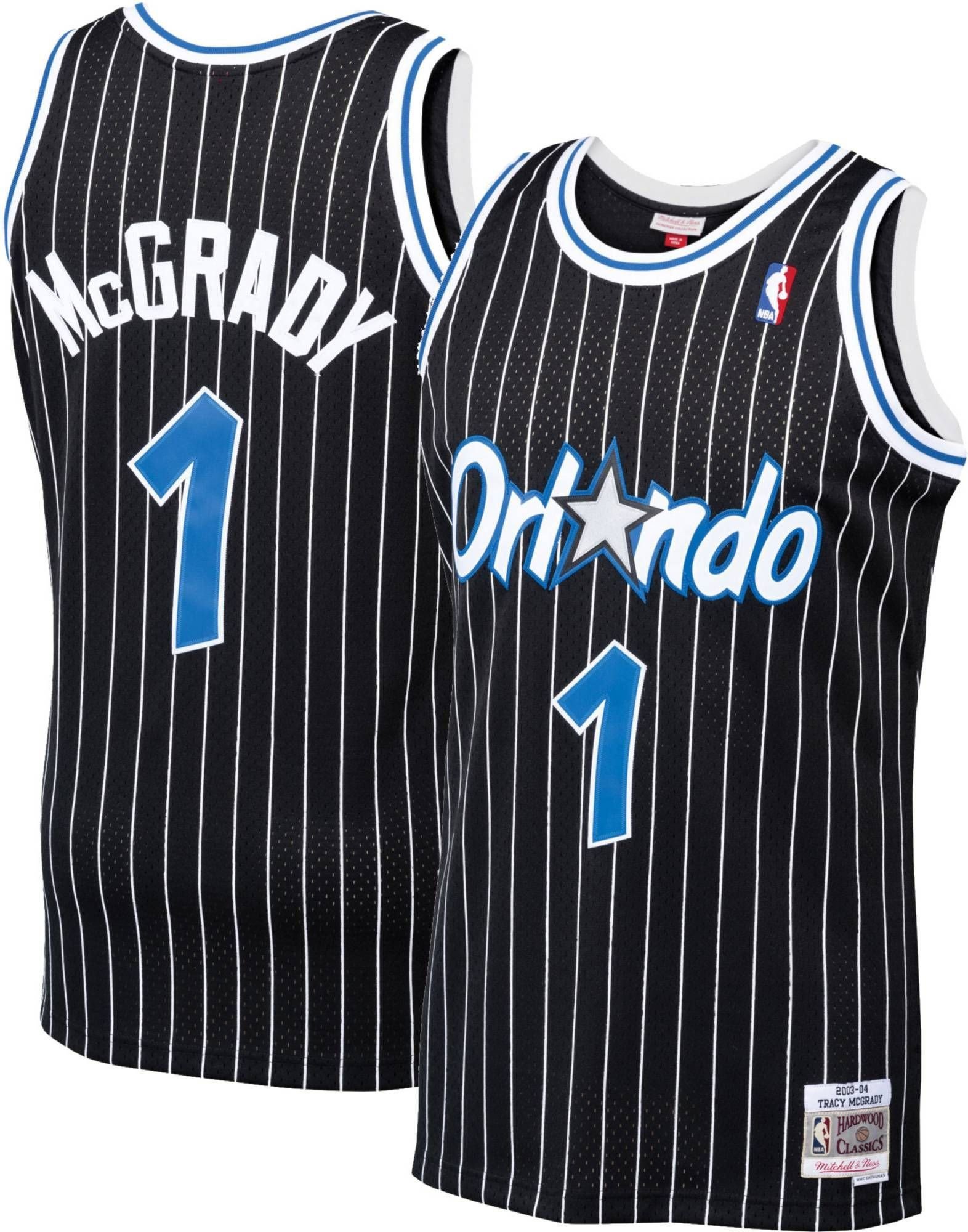 Mitchell Ness Orlando Magicc Tracy Mcgrady 1 Swingman Black NBA Jersey Men's
