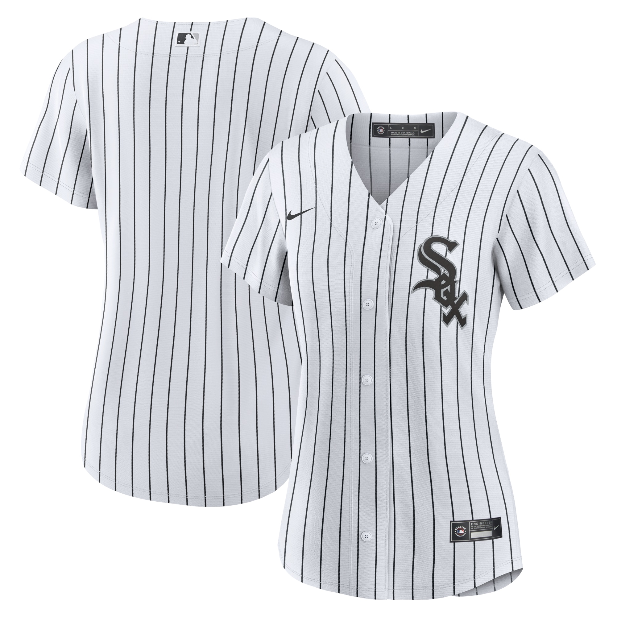 Chicago White Sox White Home Team MLB Jersey Women's