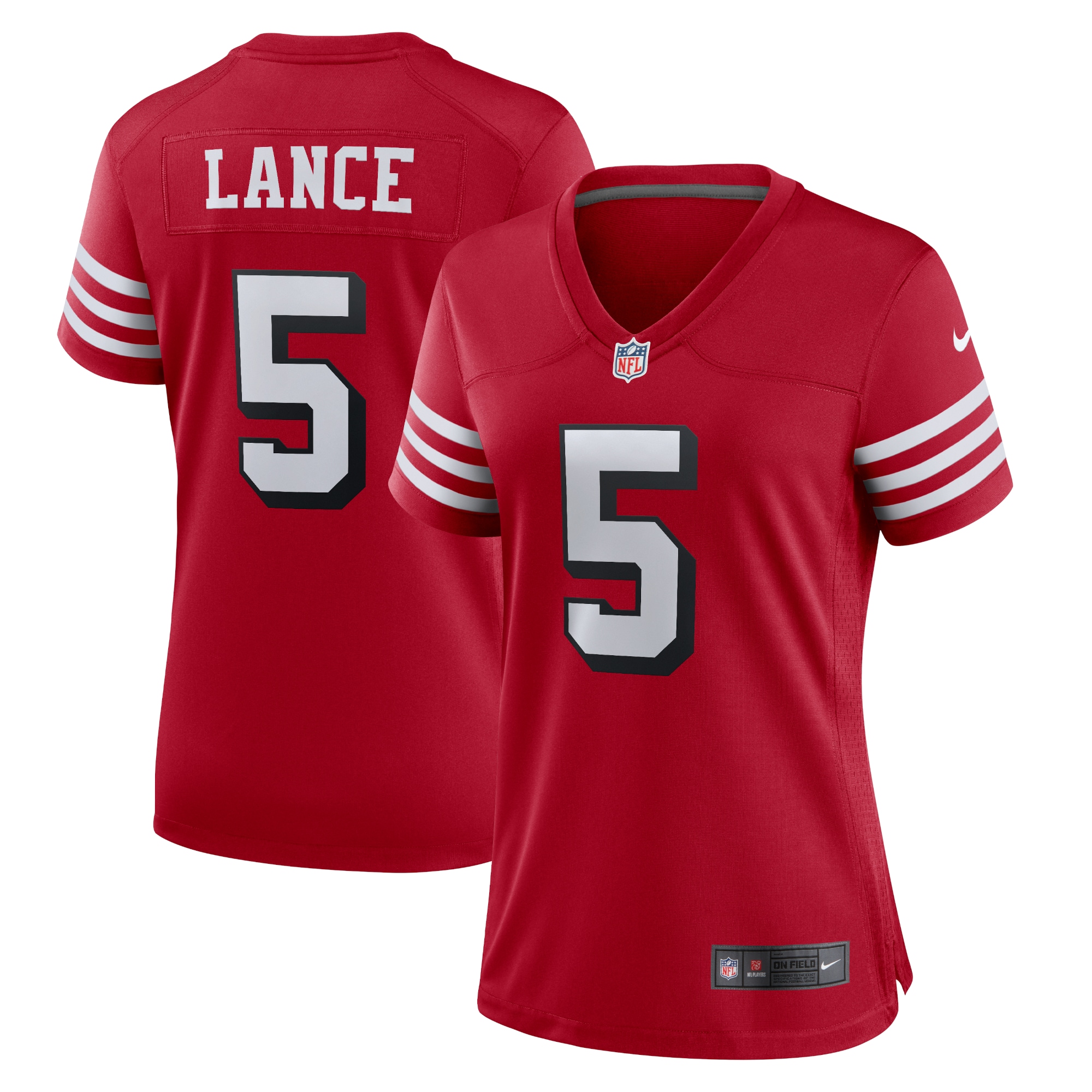 San Francisco 49ers Trey Lance Scarlet Alternate Game NFL Jersey Women's
