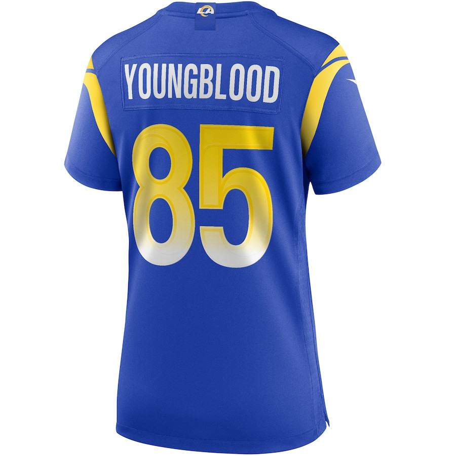 Jack Youngblood 85 Los Angeles Rams Game Retired Royal NFL Jersey Women's