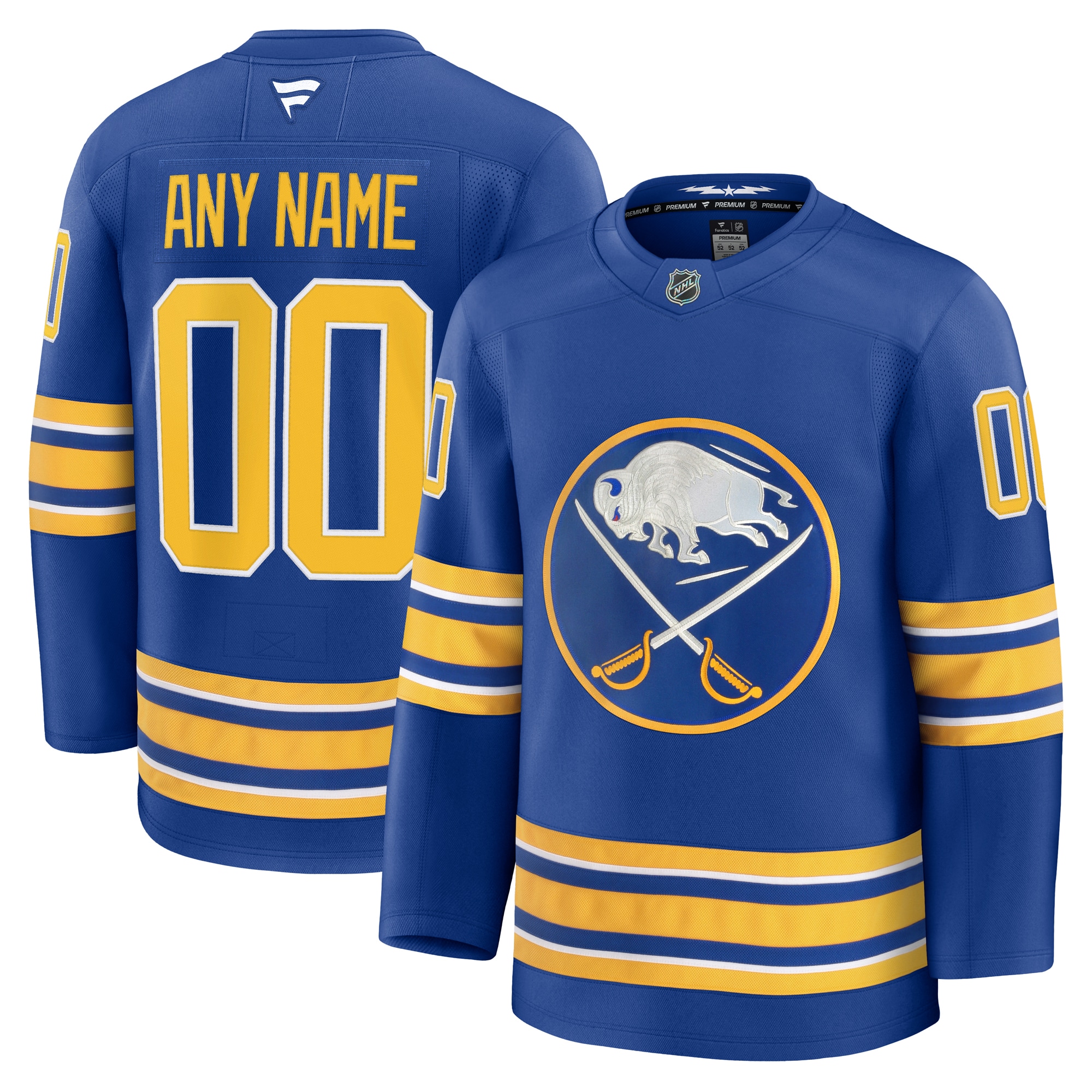 Buffalo Sabres Royal Home Premium Custom NHL Jersey Men's