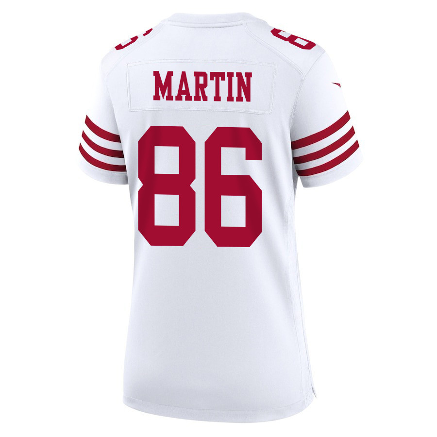 Tay Martin 86 San Francisco 49ers Super Bowl LVIII Patch Game White NFL Jersey Women's