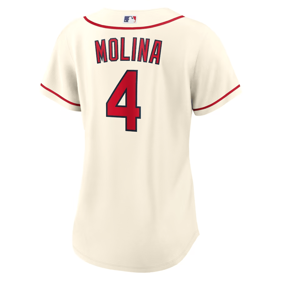 Yadier Molina 4 St. Louis Cardinals Alternate Cream MLB Jersey Women's