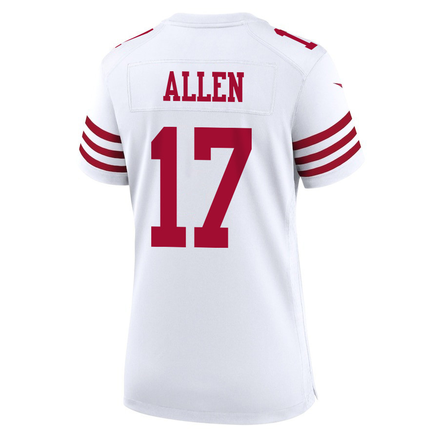 Brandon Allen 17 San Francisco 49ers Super Bowl LVIII Patch Game White NFL Jersey Women's