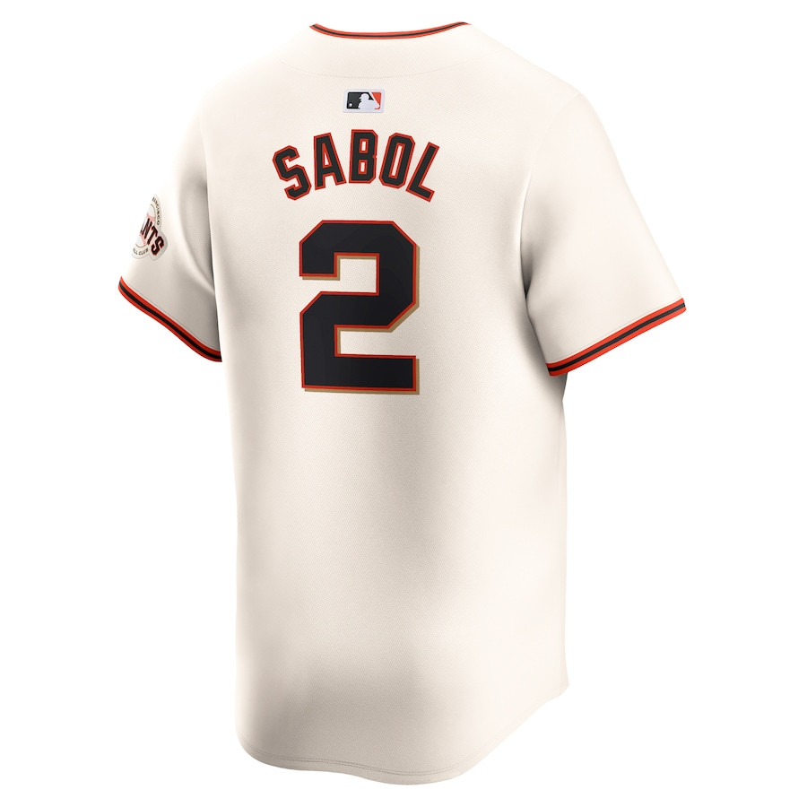 Blake Sabol 2 San Francisco Giants Home Limited Player Cream MLB Jersey Men's
