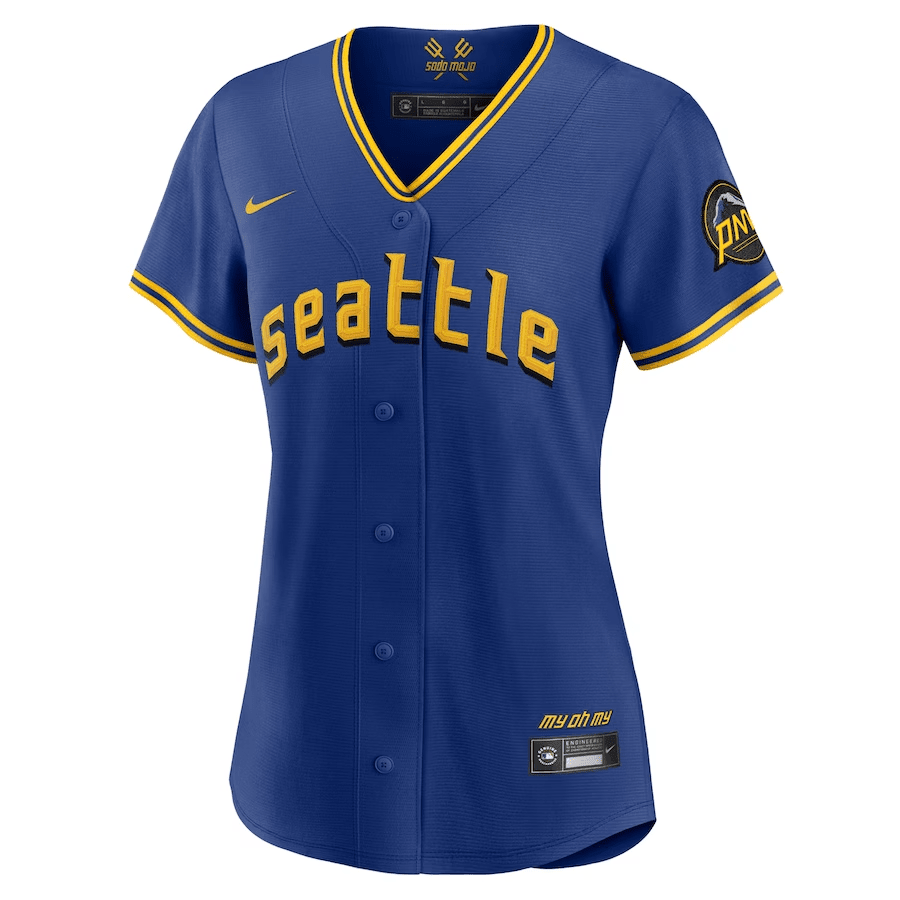 Ty France 23 Seattle Mariners 2023 City Connect Game Royal MLB Jersey Women's