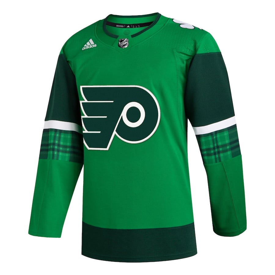 Philadelphia Flyers 2023 St. Patrick's Day Primegreen Kelly Green NHL Jersey Men's