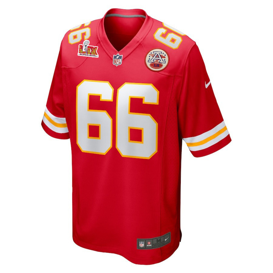 Mike Caliendo #66 Kansas City Chiefs Super Bowl LIX Red NFL Jersey Men's