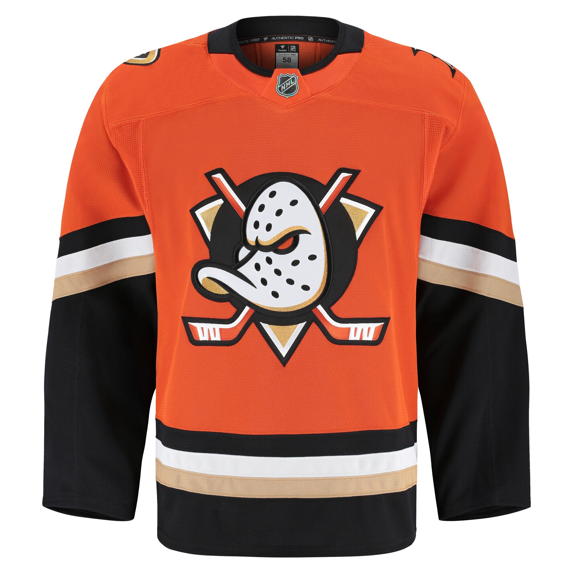Anaheim Ducks Orange Home Pro NHL Jersey Men's