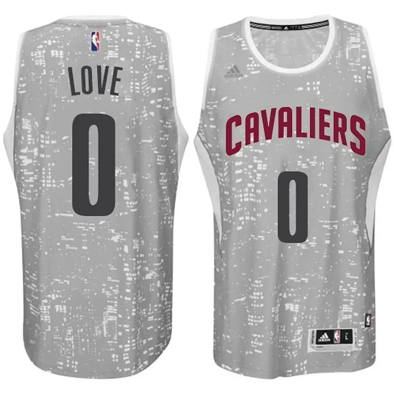 Cleveland Cavaliers 0 Kevin Love City Lights Gray Swingman NBA Jersey Men's