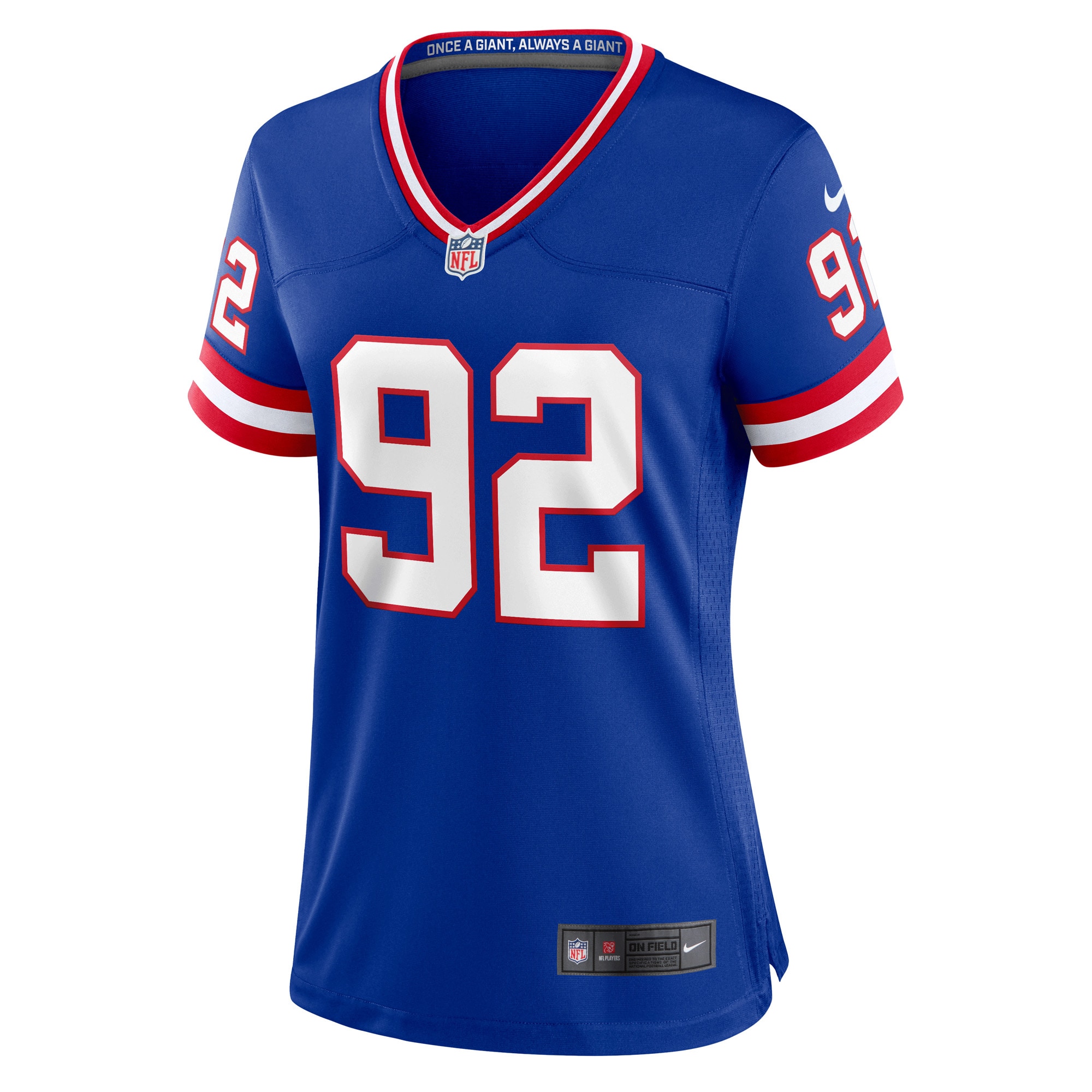 New York Giants Michael Strahan Royal Classic Retired Player Game NFL Jersey Women's
