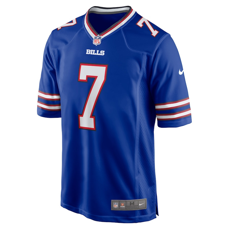 Taron Johnson 7 Buffalo Bills Game Royal NFL Jersey Men's