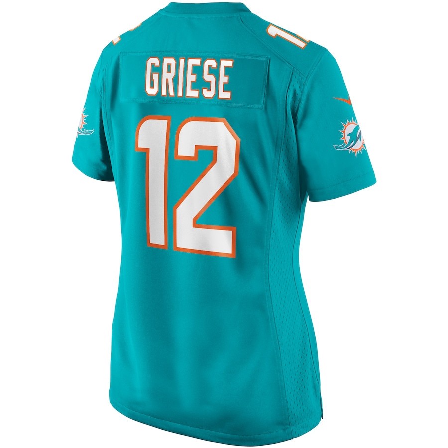 Bob Griese 12 Miami Dolphins Game Retired Aqua NFL Jersey Women's