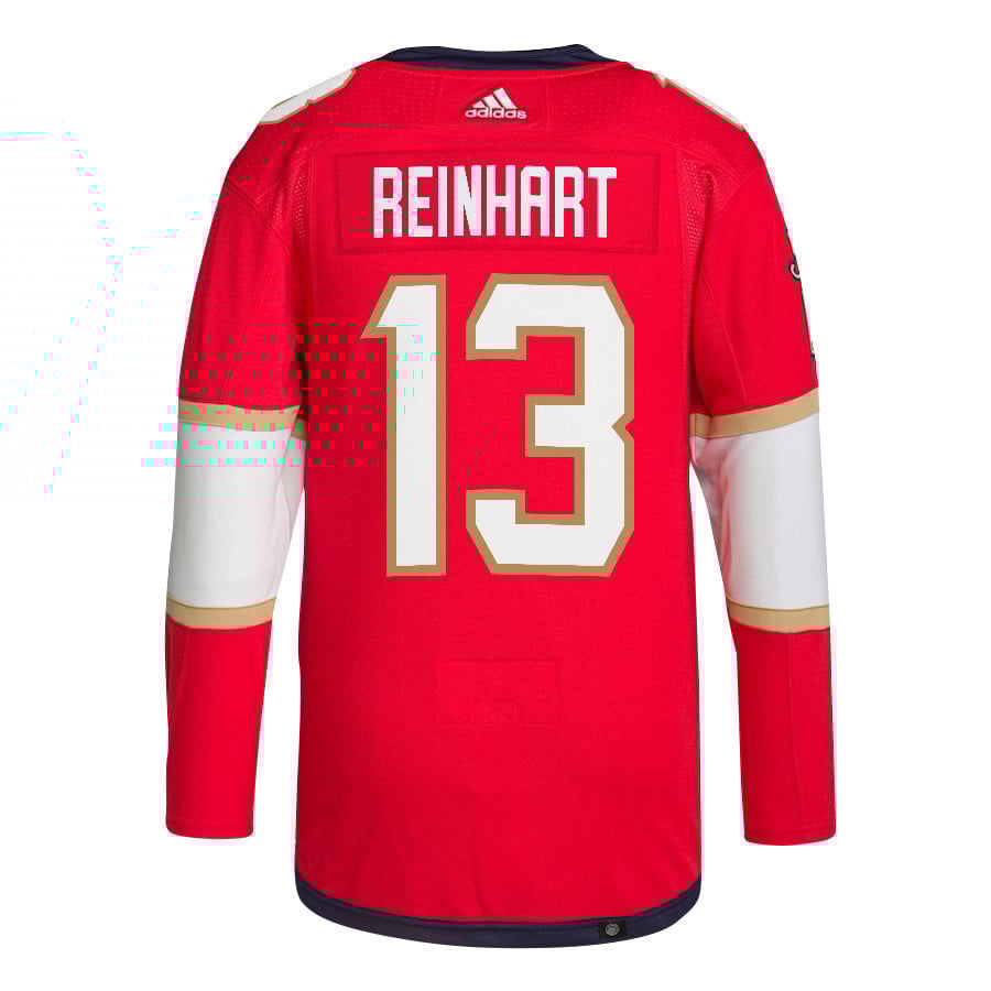 Sam Reinhart 13 Florida Panthers 2024 Playoffs Patch Home Red NHL Jersey Men's