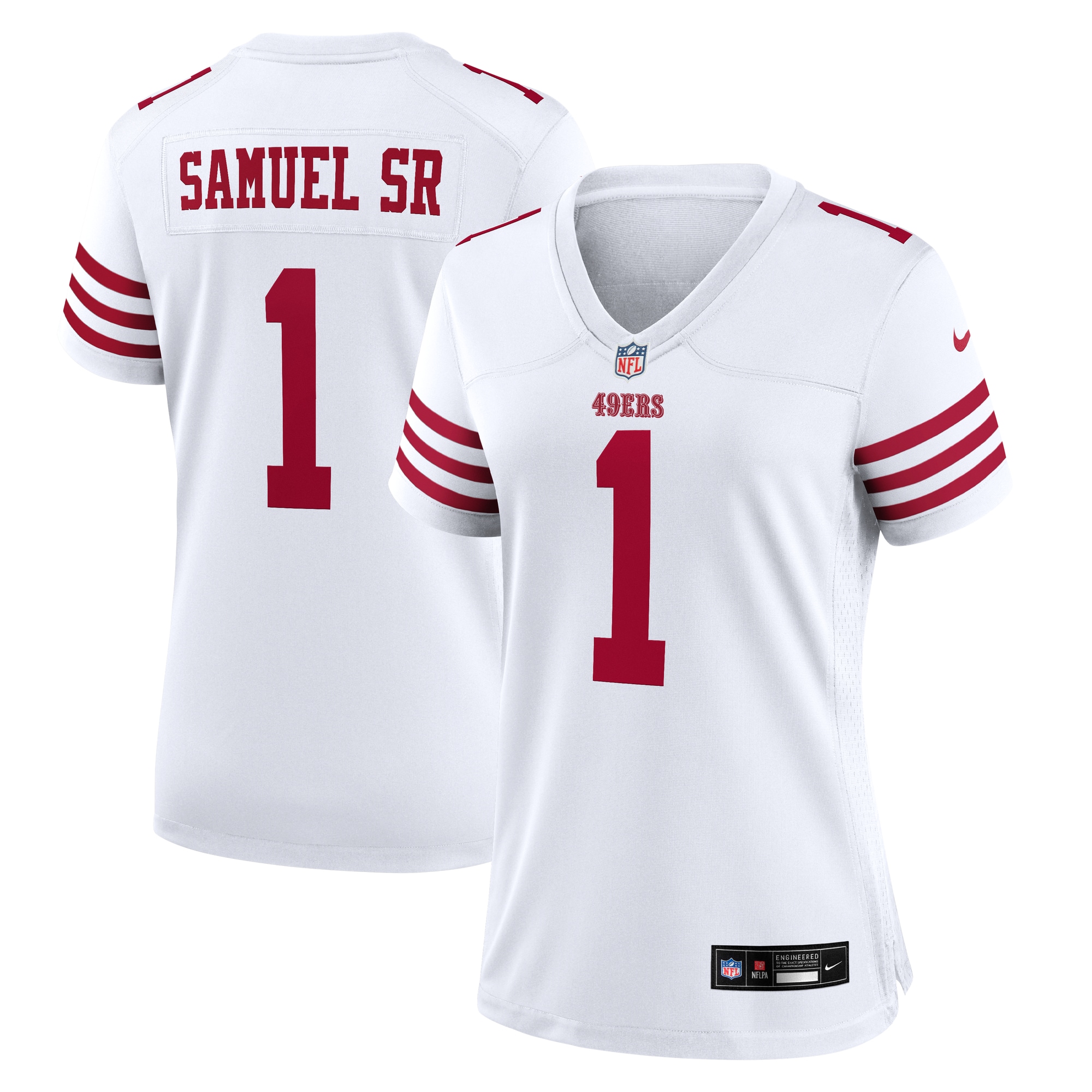 San Francisco 49ers Deebo Samuel Sr White Game NFL Jersey Women's